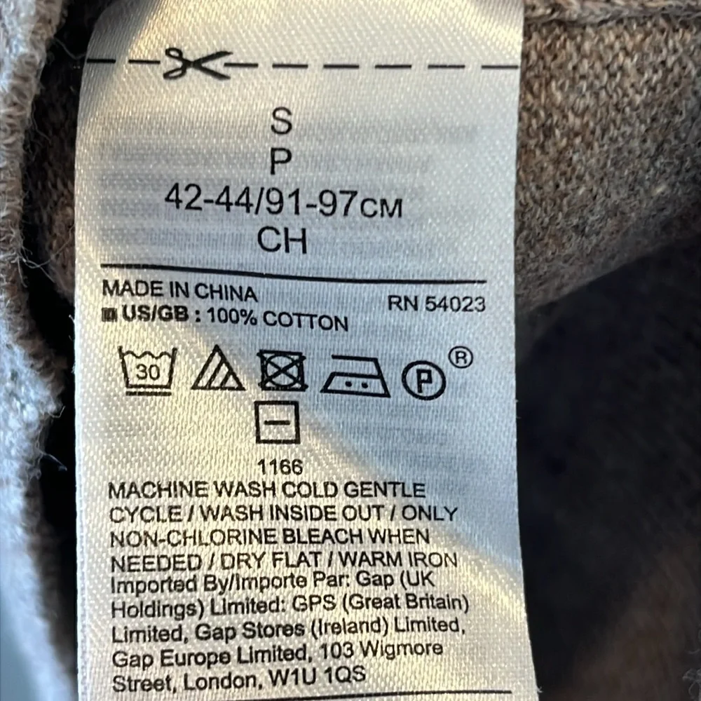 🥑Banana Republic Funnel Neck Organic Cotton Sweater Taupe Small